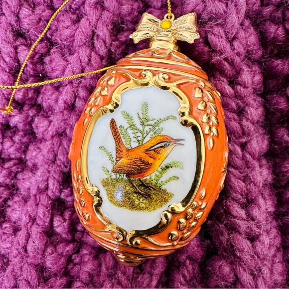 DANBURY MINT PAINTED BUNTING BIRDS OF SPLENDOR Ornament Cottagecore Birdwatcher - Picture 3 of 8